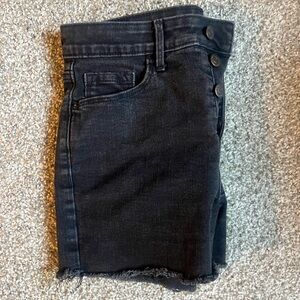 Black cut off jean shorts